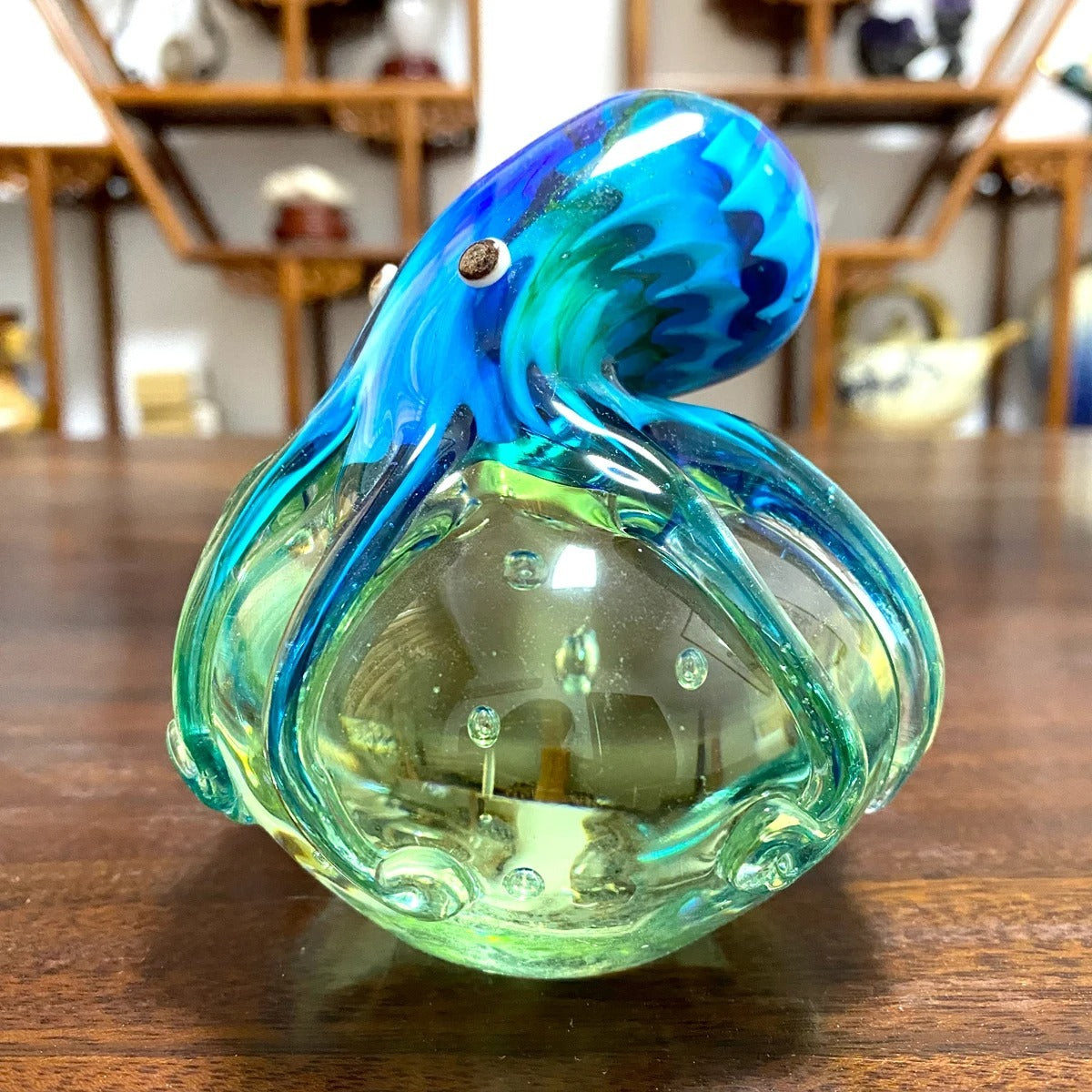 Modern Sky Blue Glass Ornament – Cartoon Styl