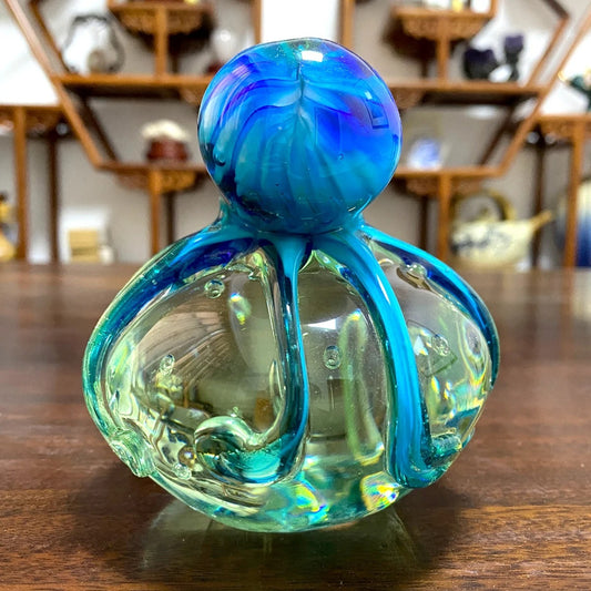 Modern Sky Blue Glass Ornament – Cartoon Styl