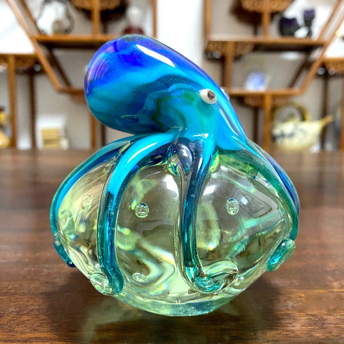Modern Sky Blue Glass Ornament – Cartoon Styl